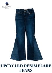 Upcycled Denim Flare Jeans - EVR0259