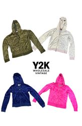 Y2K Vintage Velour Zip-Up Hoodies – Wholesale Coll..