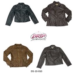 Vintage Y2K Leather Jacket With Streetwear Edge (D..