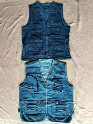 Denim cargo vest 15 pieces