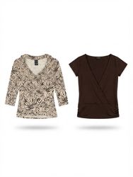 (FV-2400) Vintage Black & White Printed Tops | Min..