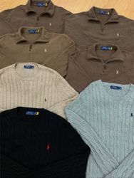 Polo 1/4 Zip e suéteres de malha