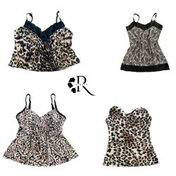 Y2K Cutesy Vibes Girl Animal print Cami Tops RW-22..
