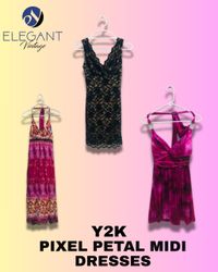 Y2K Pixel Petal Dresses - EV1249