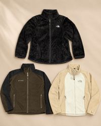 The North Face and Columbia fleece