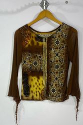 Y2k full sleeve blouse