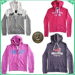 Hollister Abercrombie Y2K Vintage Zip Up Pullover ..