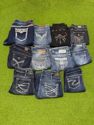 Yv210 Y2K-style vintage denim jeans 11P