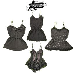 Y2K Gothic Vibe Girl Cami Top B2F-115