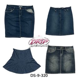 Y2K Denim Midi Skirt For Everyday Cool (DS-9-320)