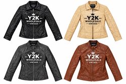 Y2K vintage Leather jacket collection (YWV60)