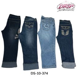 Denim-Caprihose (DS-10-374)