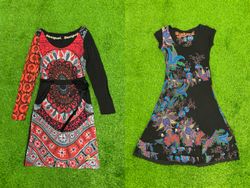 Y2k Desigual Printed &Mix Midi Mini dress