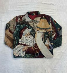 Upcycle Christmas Tapestry Jacket (Dc-09-119)