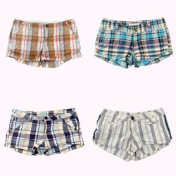 Shorts en coton à carreaux Y2K Mossimo Aeropostale..