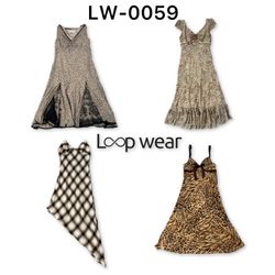 Y2K Grunge Animal Print & Plaid Slip Dre..