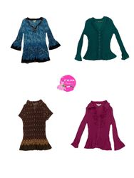 Y2K hot selling crinkle tops