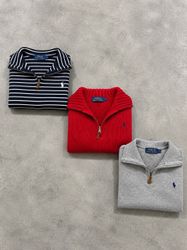 Ralph Lauren 1/4 Zip Sweaters - [TS-0939]
