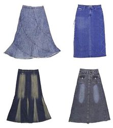 Y2K Cyber Denim Maxi Skirts