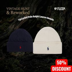 Upcycled Polo Ralph Lauren Beanie