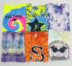 Tie and dye T-shirts