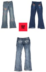 JEANS À DÉTAILS DE TRAVAIL POCHETTE DESIGNER