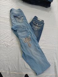 CR10929 Y2K Flare and Straight Jeans