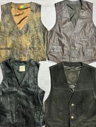 R758 Men's Leather Waistcoat