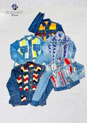 UPCYCLED Denim Patchwork & Poncho Jackets - EVR049..