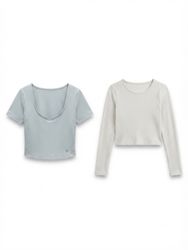 (FV-2021) Lululemon Crop Top Style T-Shirts