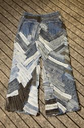 Upcycled Denim Patchwork Baggy Style Jeans