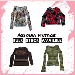 Y2K Desigual Style Long Sleeve Tops Bundle - Butte..