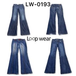 Y2K Low-Rise Bootcut Jeans With Embellished Pocket..