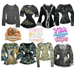 Y2K vintage style Women's Printed Blouses