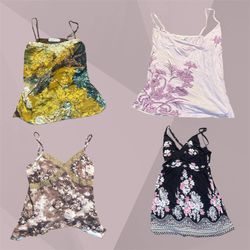 y2k Printed Women Strappy Camisoles