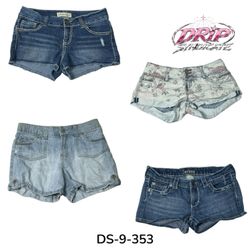 Edgy Y2K Distressed Denim Mini Shorts (DS-9-353)