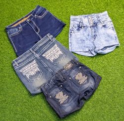 7329 - Upcycled Denim Shorts
