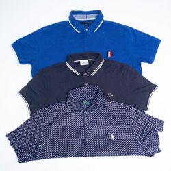 Mix branded 3 button polos (63b)