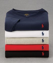 Ralph Lauren V-Ausschnitt-Kragen und Rundhals-Polo..