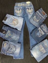 Y2K Embellish Bootcut Jeans B# 664