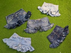 8023 - Upcycled Mini Denim Skirts