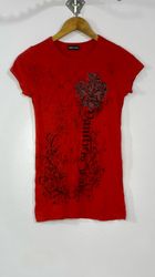 Vintage Y2K Graphic Rhinestone Baby Tee