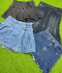 Pleated Denim Skirt id 262