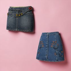 Y2k aesthetic denim skirts for women