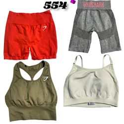 GYM Shark Shorts & Bustiers #(TBO 554). 🦈