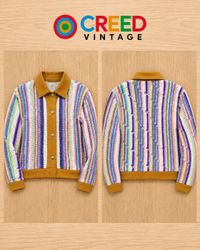 CR2284 VESTE COUPE CROCHETÉE ET TRAVAIL EN UPcycli..