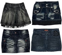Bold & Sexy: Y2K Denim Mini Skirt: RE-061