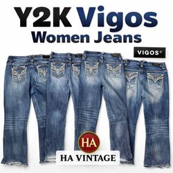 Y2K branded Women Bootcut Jeans