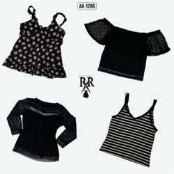 Y2K Black Gothic Mix Tops  (AA-1286)