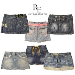 Y2K DENIM MINI SKIRTS